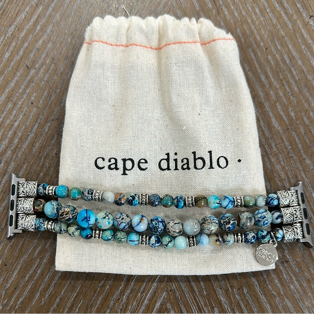 NEW Cape Diablo Imperial Jasper Stretch Apple Watch Strap